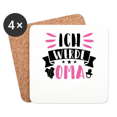 Geburtstagsgeschenk Oma Untersetzer - Ich werde Oma