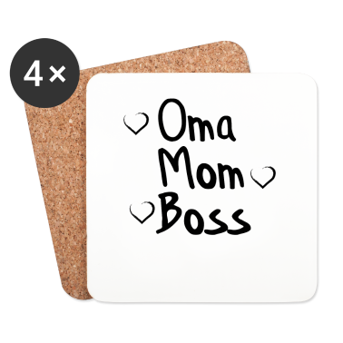 Geburtstagsgeschenk Oma Untersetzer - Oma Mom boss