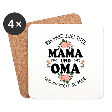 Geburtstagsgeschenk Oma Untersetzer - Mama und Oma Familie Geschenk