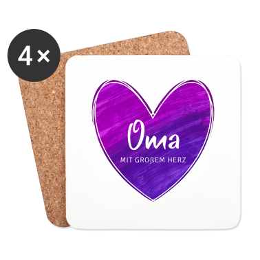 Geburtstagsgeschenk Oma Untersetzer - Oma mit großem Herz