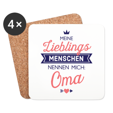 Geburtstagsgeschenk Oma Untersetzer - Lieblingsmenschen Oma Geschenk Spruch