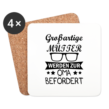 Geburtstagsgeschenk Oma Untersetzer - Großartige mütter werden zur oma befördert