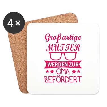 Geburtstagsgeschenk Oma Untersetzer - Großartige mütter werden zur oma befördert