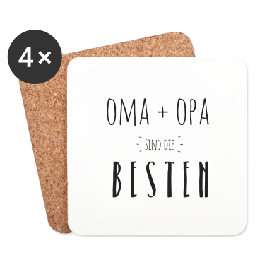 Geburtstagsgeschenk Oma Untersetzer - Oma und Opa sind die besten