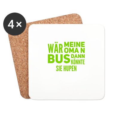 Geburtstagsgeschenk Oma Untersetzer - wäre meine Oma ein Bus