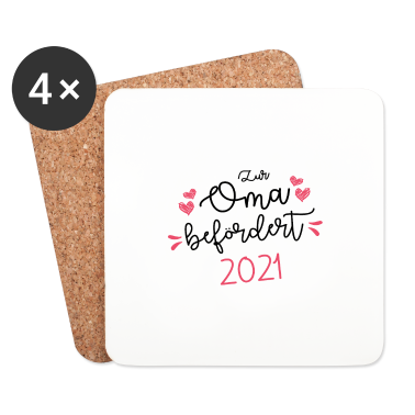 Geburtstagsgeschenk Oma Untersetzer - Zur Oma befördert 2021