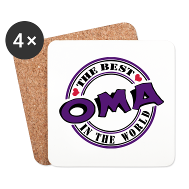 Geburtstagsgeschenk Oma Untersetzer - Oma The best in the world .../+
