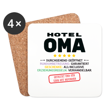 Geburtstagsgeschenk Oma Untersetzer - Hotel Oma Durchgehend Geöffnet