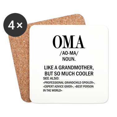 Geburtstagsgeschenk Oma Untersetzer - Oma Deutschland Spruch Familie Geschenk