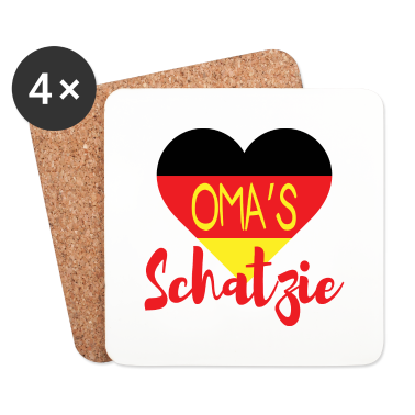Geburtstagsgeschenk Oma Untersetzer - Oma Schatz Deutschland National Geschenk