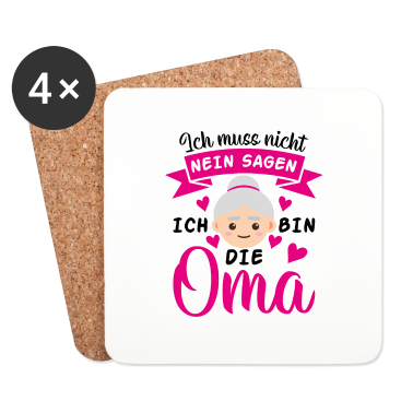 Geburtstagsgeschenk Oma Untersetzer - Ich bin die Oma Liebe Familie Herz Geschenk
