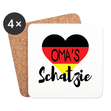 Geburtstagsgeschenk Oma Untersetzer - Oma Schatz Deutschland National Geschenk