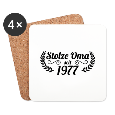 Geburtstagsgeschenk Oma Untersetzer - stolze Oma seit 1977