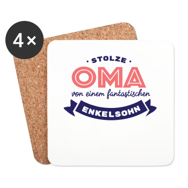 Geburtstagsgeschenk Oma Untersetzer - Stolze Oma von einem fantastischen Enkelsohn