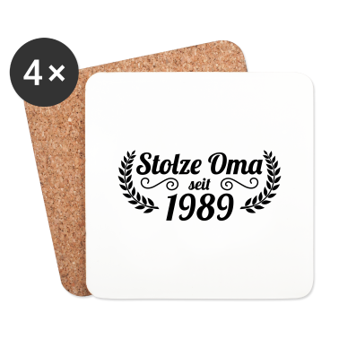 Geburtstagsgeschenk Oma Untersetzer - stolze Oma seit 1989