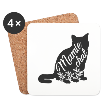 Geburtstagsgeschenk Oma Untersetzer - Oma T-Shirt, Katze. Geschenk Oma