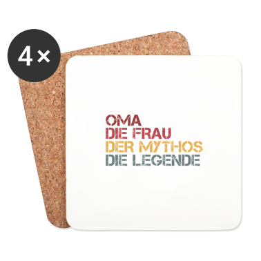 Geburtstagsgeschenk Oma Untersetzer - Oma die Frau der Mythos die Legende