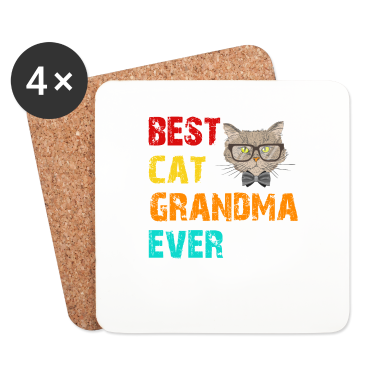 Geburtstagsgeschenk Oma Untersetzer - beste Katze Oma aller Zeiten