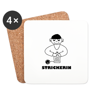 Geburtstagsgeschenk Oma Untersetzer - Strickerin Strickende Oma mit Hut