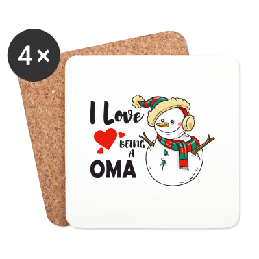 Geburtstagsgeschenk Oma Untersetzer - Oma Liebe Herz Enkel Kinder Geschenk