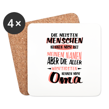 Geburtstagsgeschenk Oma Untersetzer - Oma Mutter Geschenk Familie Kinder Liebe