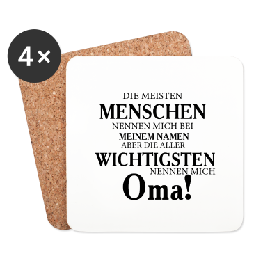 Geburtstagsgeschenk Oma Untersetzer - Menschen Oma Familie Herz Liebe Geschenk