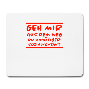 Geburtstagsgeschenk Oma Mousepad - Unnötiger Sozialkontakt Lustiger Spruch Geschenk