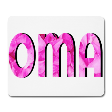 Geburtstagsgeschenk Oma Mousepad - OMA BLÜTENBLAETTER DESIGN ROSA GROSSMUTTER BLUME