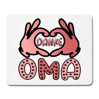Geburtstagsgeschenk Oma Mousepad - DANKE OMA HERZEN VERSCHENKE LIEBE