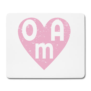 Geburtstagsgeschenk Oma Mousepad - OMA OMI GROSSMUTTER MUTTERTAG HERZ LIEBE FRAU
