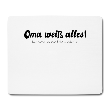 Geburtstagsgeschenk Oma Mousepad - Oma