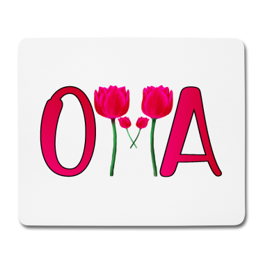 Geburtstagsgeschenk Oma Mousepad - OMA TULPEN MUTTERTAG BLUMEN PFLANZEN OMI DANKE