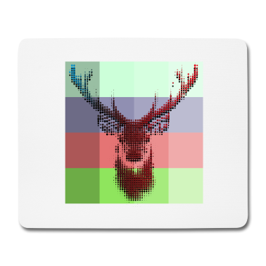 Geburtstagsgeschenk Oma Mousepad - Hirsch Reh Tier Tiere Bunt Geschenk Frau Tierliebe