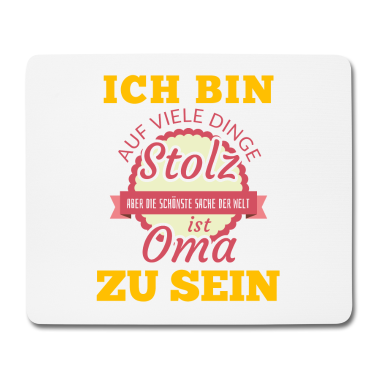 Geburtstagsgeschenk Oma Mousepad - Oma shirt • Ich bin stolz • Oma Geschenk