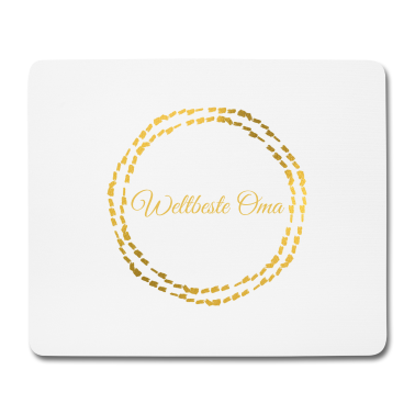 Geburtstagsgeschenk Oma Mousepad - Weltbeste Oma Goldrahmen