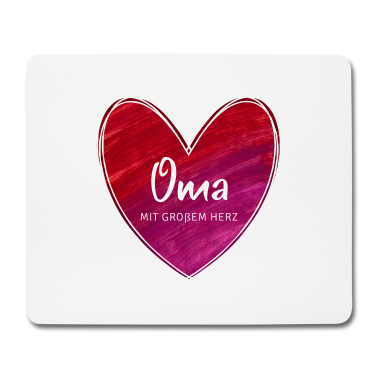 Geburtstagsgeschenk Oma Mousepad - Oma mit großem Herz
