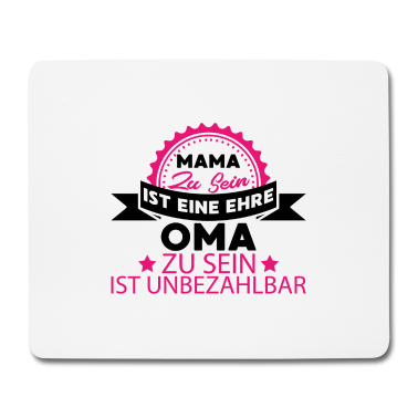 Geburtstagsgeschenk Oma Mousepad - Mama oma Familie Geschenk