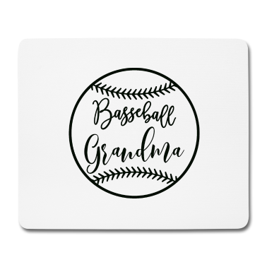 Geburtstagsgeschenk Oma Mousepad - Baseball Oma Schwarz