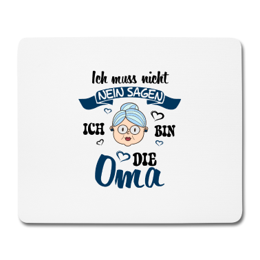 Geburtstagsgeschenk Oma Mousepad - Ich bin die oma Mutter Familie Geschenk Kinder