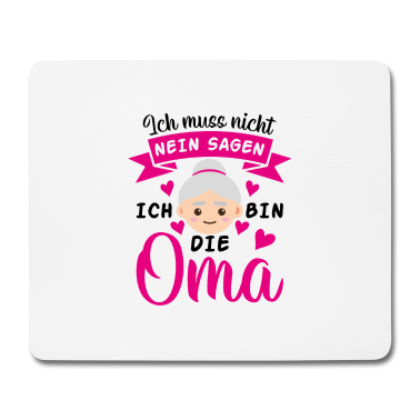 Geburtstagsgeschenk Oma Mousepad - Ich bin die Oma Liebe Familie Herz Geschenk