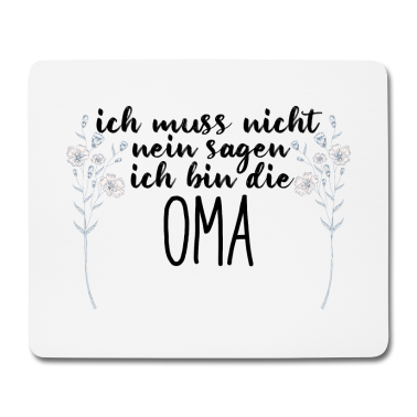 Geburtstagsgeschenk Oma Mousepad - Ich bin die Oma Familie Herz Liebe Geschenk