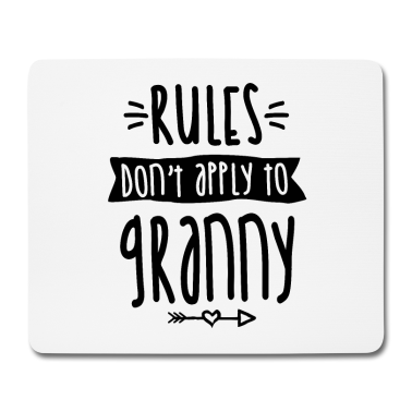 Geburtstagsgeschenk Oma Mousepad - Regeln treffen nicht auf Oma-Shirt Großmutter zu