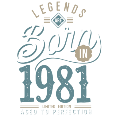 Motiv Legenden werden 1981 zum Geburtstagsgeschenk geboren