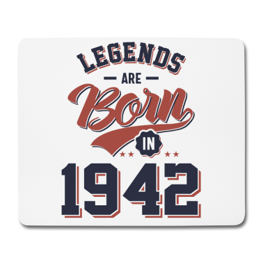Geburtstagsgeschenk Oma Mousepad - Legenden werden 1942 zum Geburtstagsgeschenk geboren