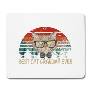 Geburtstagsgeschenk Oma Mousepad - beste Katze Oma aller Zeiten