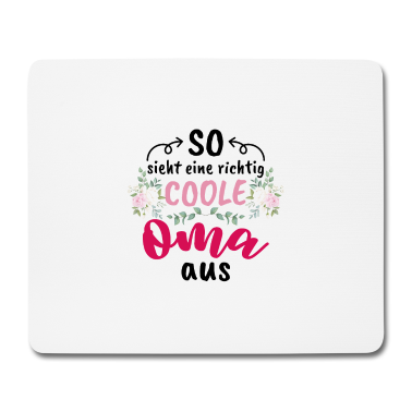 Geburtstagsgeschenk Oma Mousepad - Coole Oma Familie Liebe Herz Geschenk