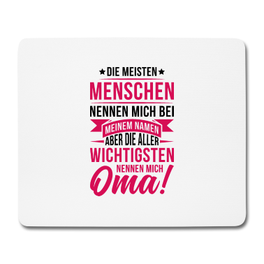 Geburtstagsgeschenk Oma Mousepad - Menschen Oma Liebe Geschenk Familie Herz