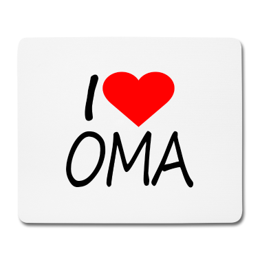 Geburtstagsgeschenk Oma Mousepad - I love Oma Spruch Familie Geschenk