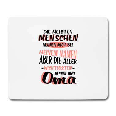 Geburtstagsgeschenk Oma Mousepad - Oma Mutter Geschenk Familie Kinder Liebe
