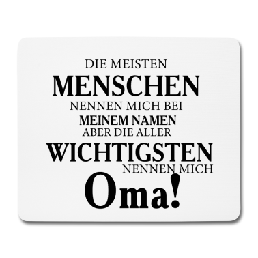 Geburtstagsgeschenk Oma Mousepad - Menschen Oma Familie Herz Liebe Geschenk